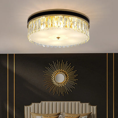 Modern Leather Crystal Ceiling Lamp - Nuvé