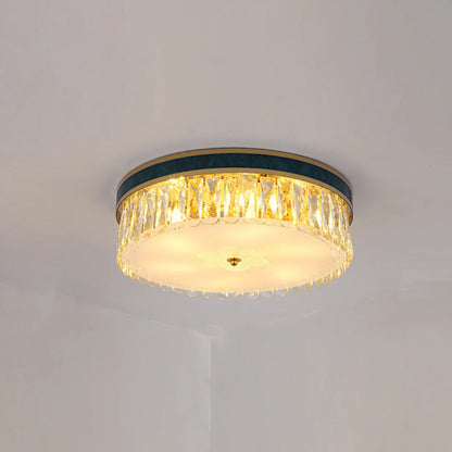 Modern Leather Crystal Ceiling Lamp - Nuvé