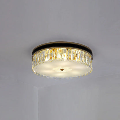 Modern Leather Crystal Ceiling Lamp - Nuvé