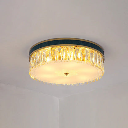 Modern Leather Crystal Ceiling Lamp - Nuvé