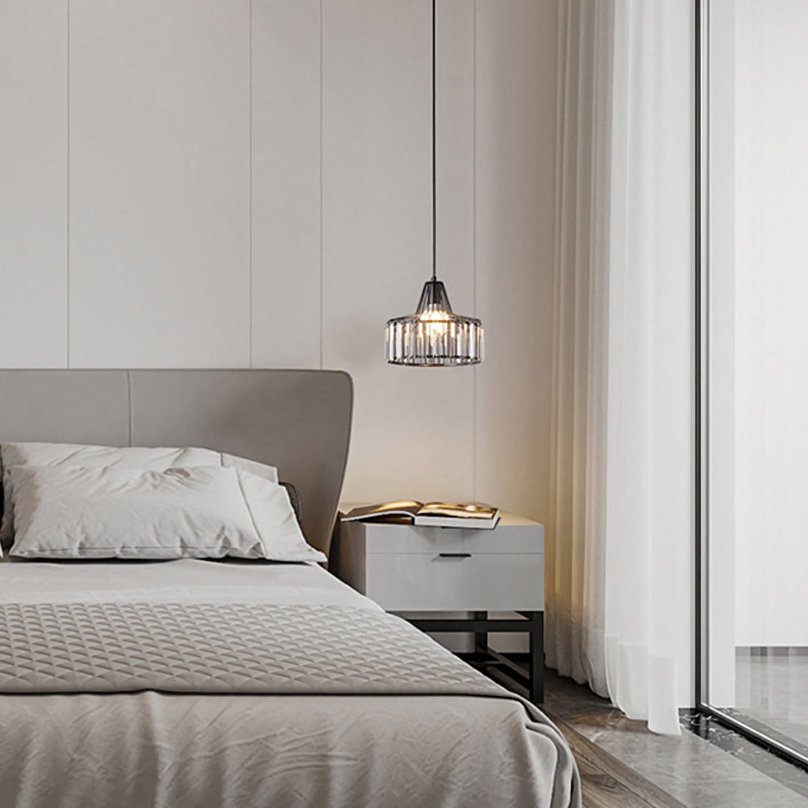 Modern Iron Art Glass Pendant Lamp - Nuvé