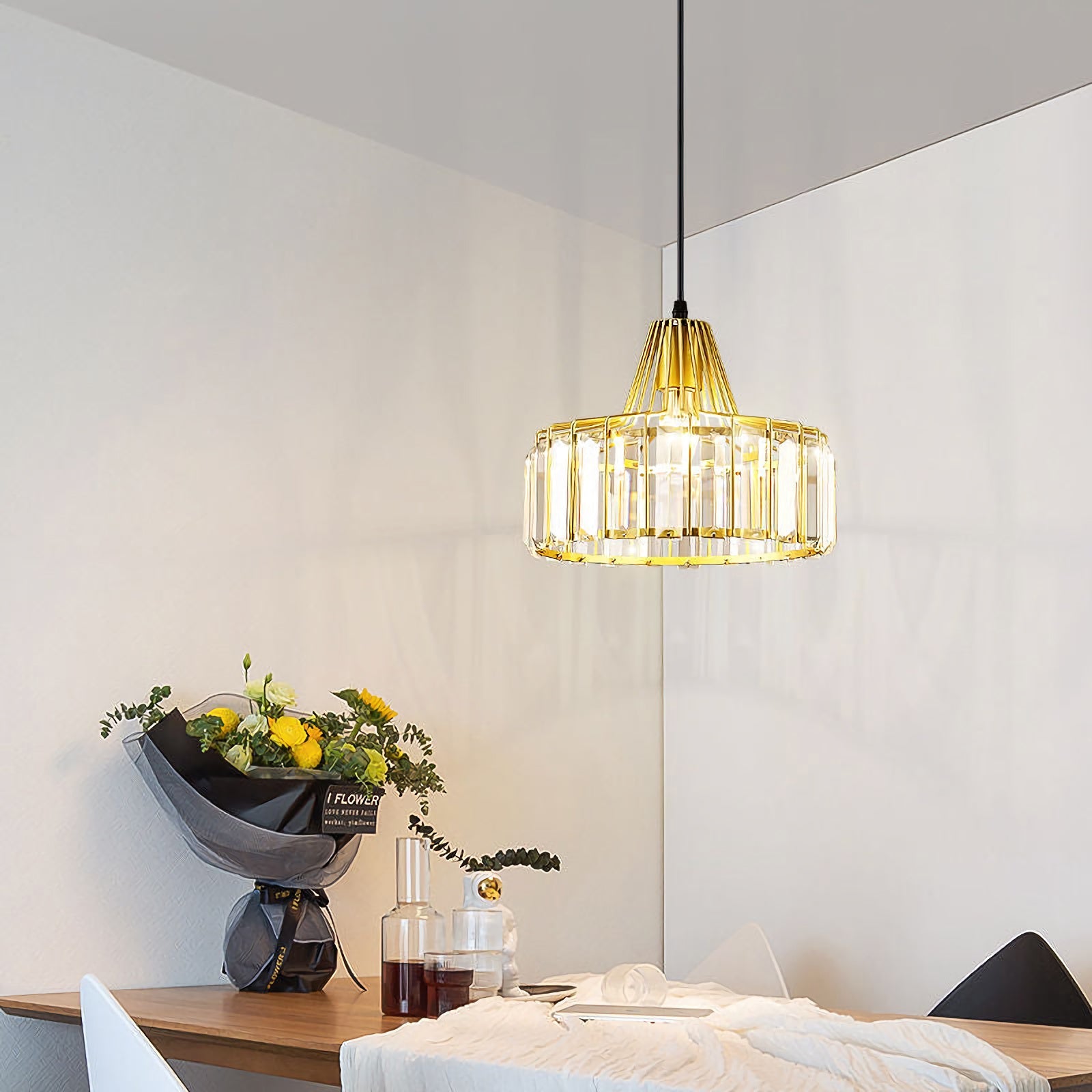 Modern Iron Art Glass Pendant Lamp - Nuvé
