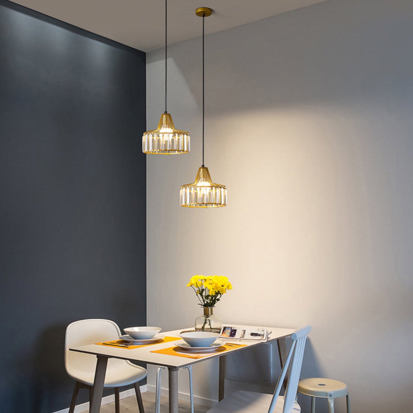 Modern Iron Art Glass Pendant Lamp - Nuvé