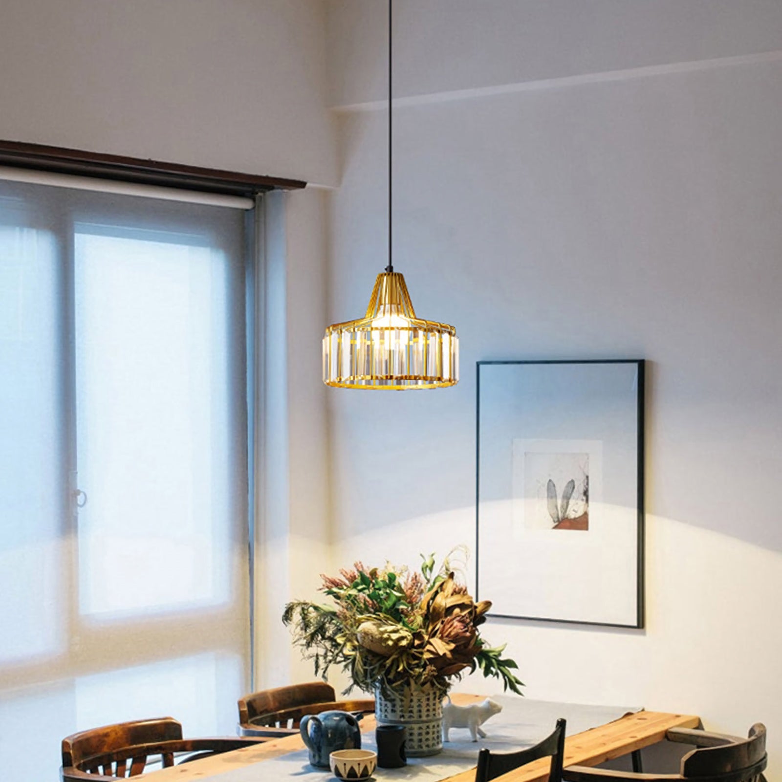 Modern Iron Art Glass Pendant Lamp - Nuvé