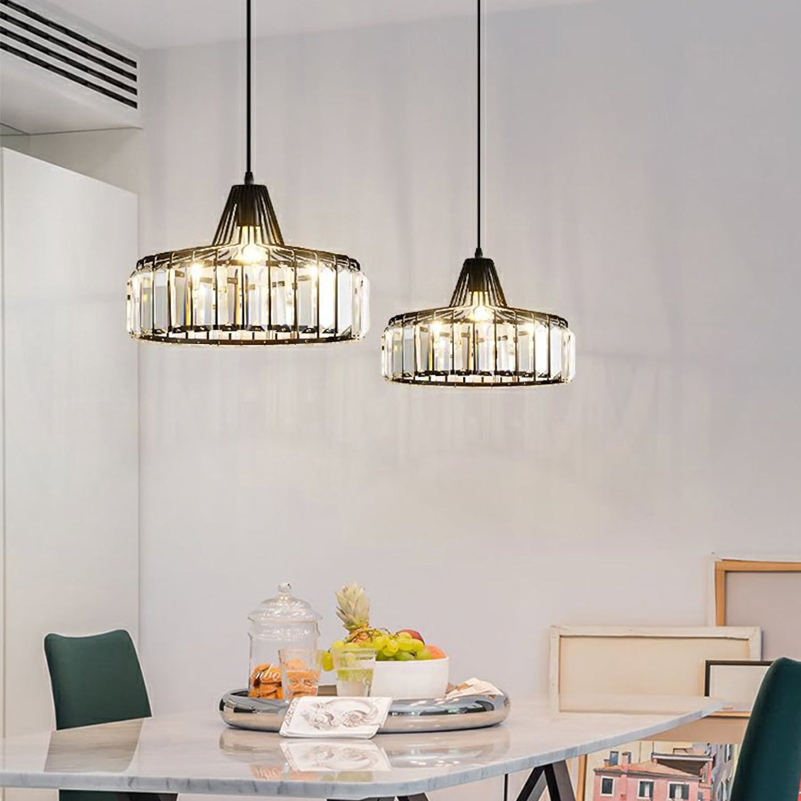 Modern Iron Art Glass Pendant Lamp - Nuvé