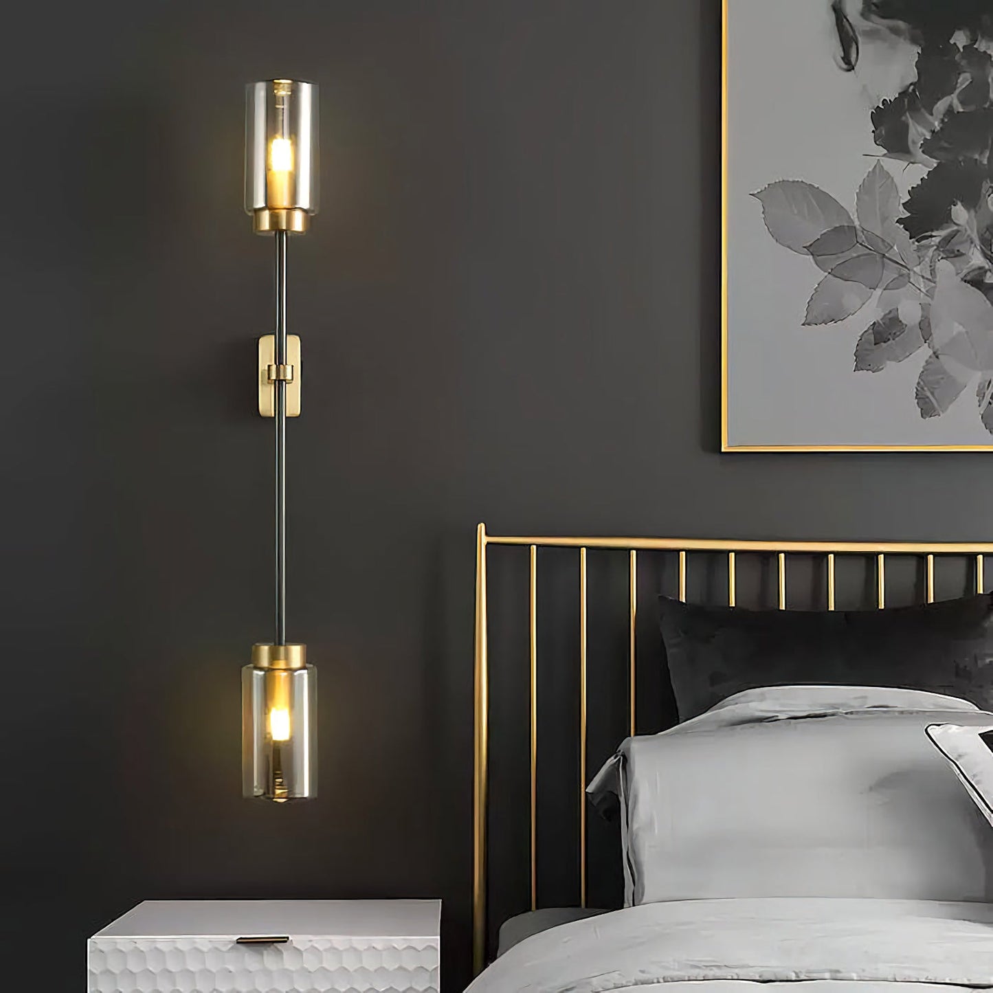 Modern Linear Glass Wall Lamp - Nuvé