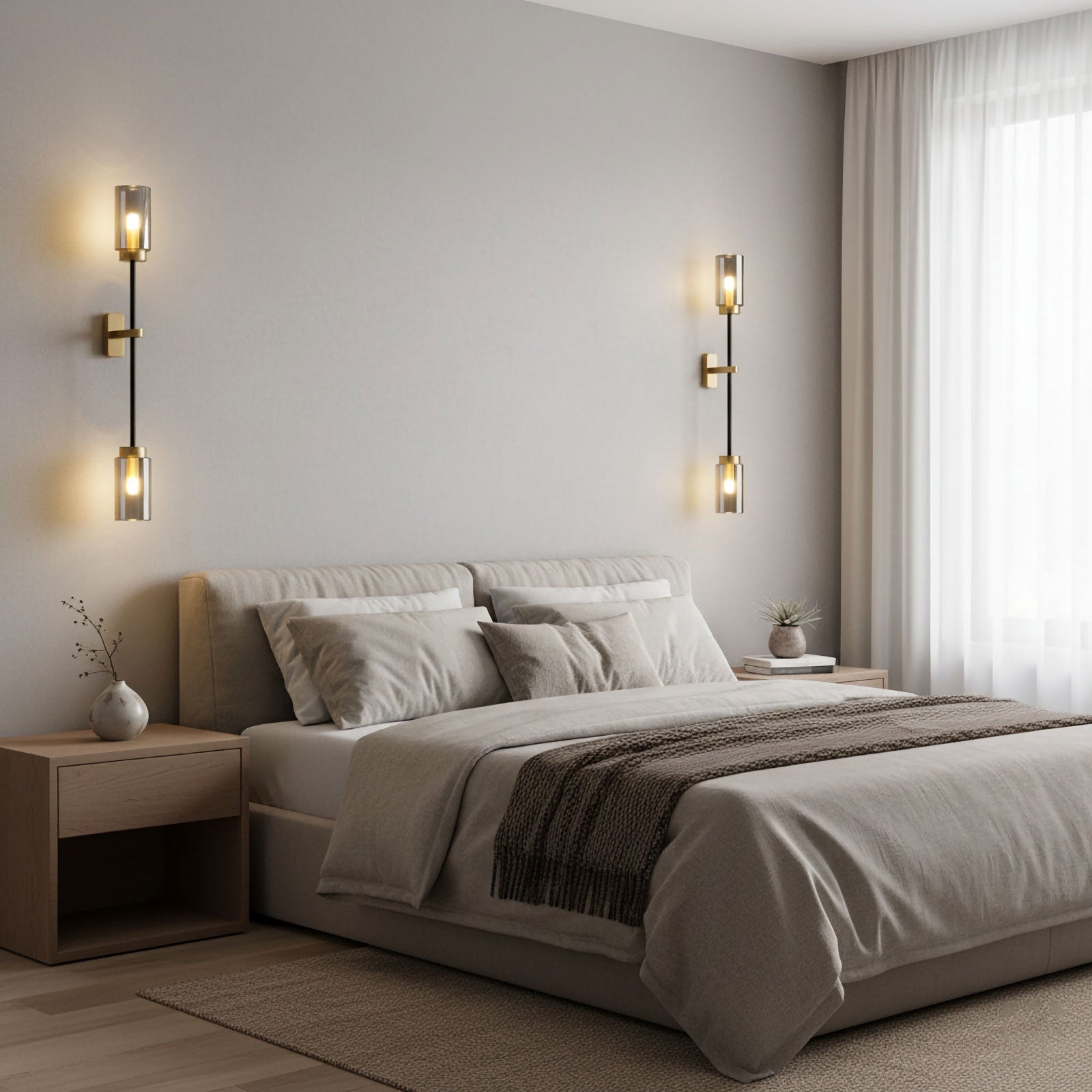 Modern Linear Glass Wall Lamp - Nuvé