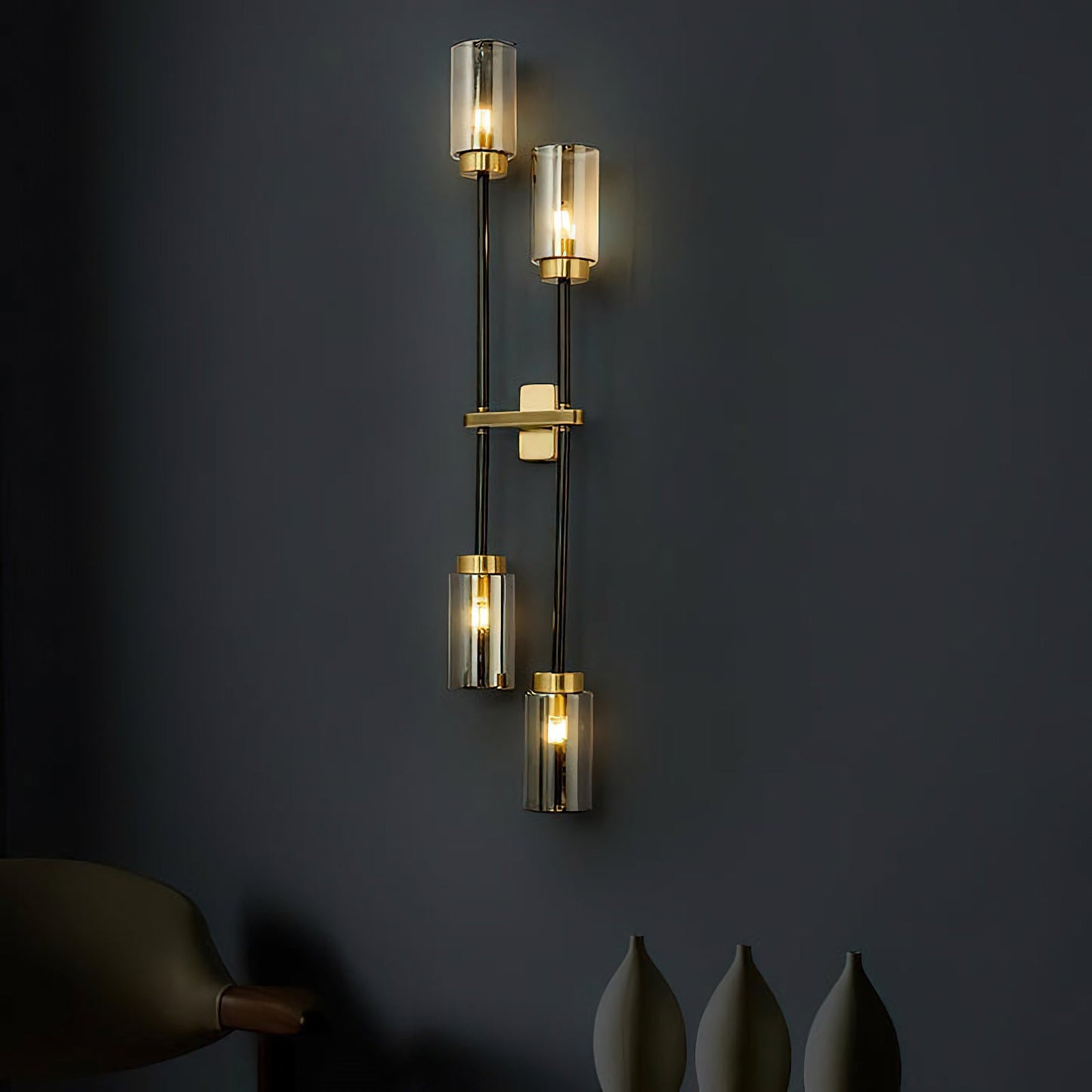 Modern Linear Glass Wall Lamp - Nuvé
