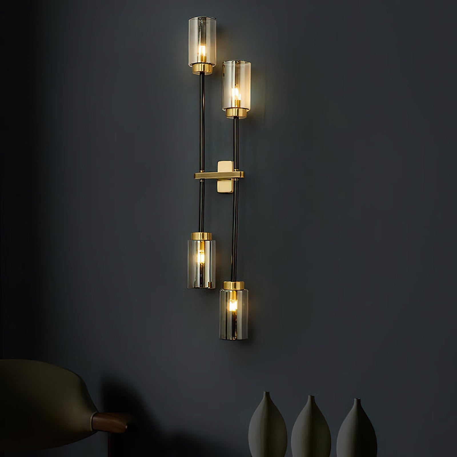 Modern Linear Glass Wall Lamp - Nuvé