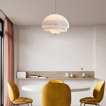 Modern Milk White Layer Pendant Lamp - Nuvé