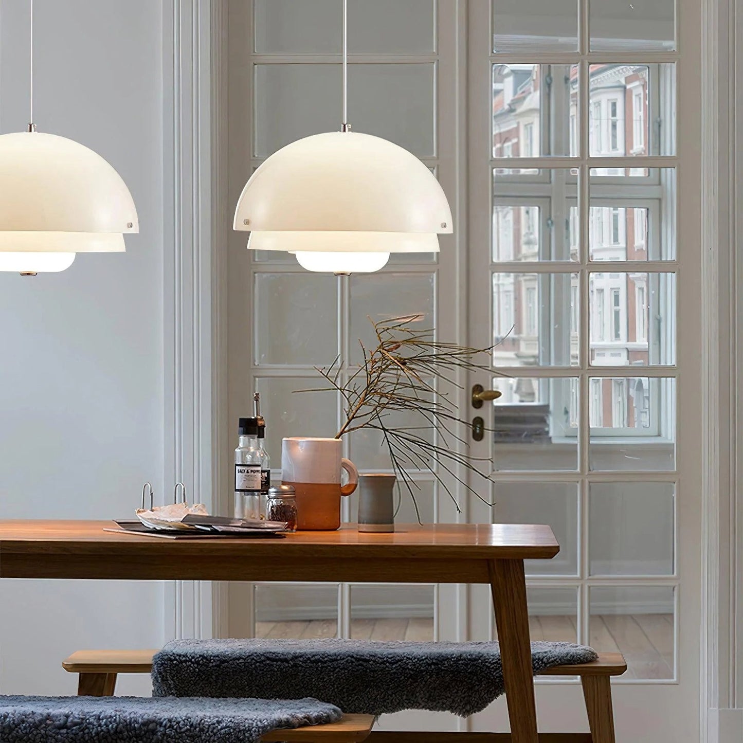 Modern Milk White Layer Pendant Lamp - Nuvé