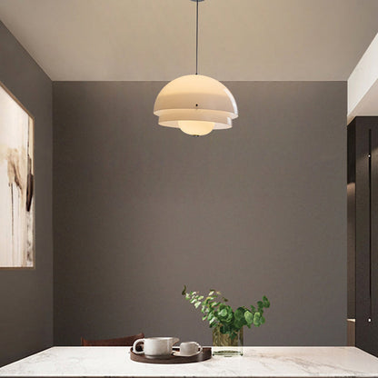 Modern Milk White Layer Pendant Lamp - Nuvé