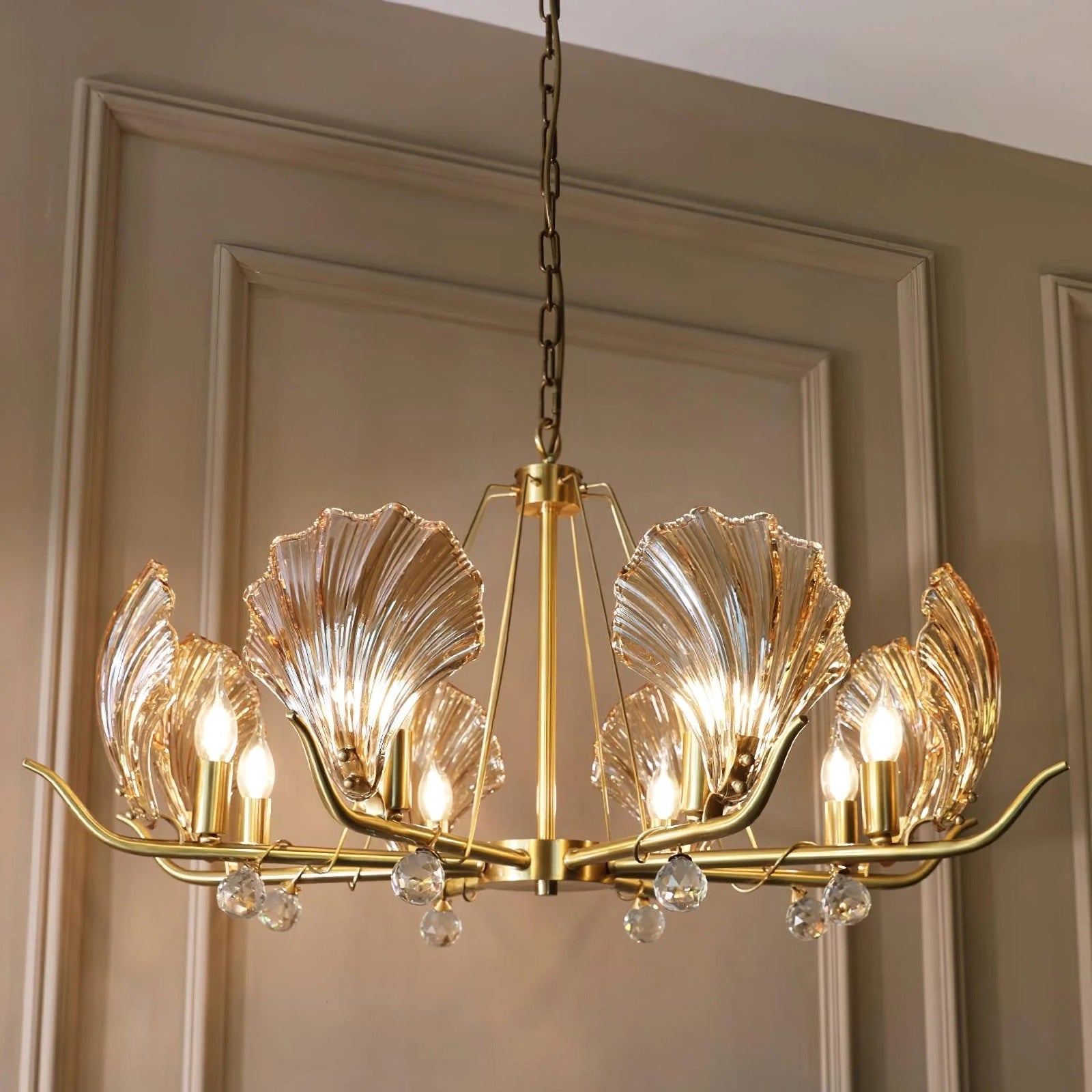Modern Shell Glass Chandelier - Nuvé