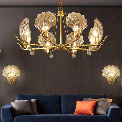 Modern Shell Glass Chandelier - Nuvé