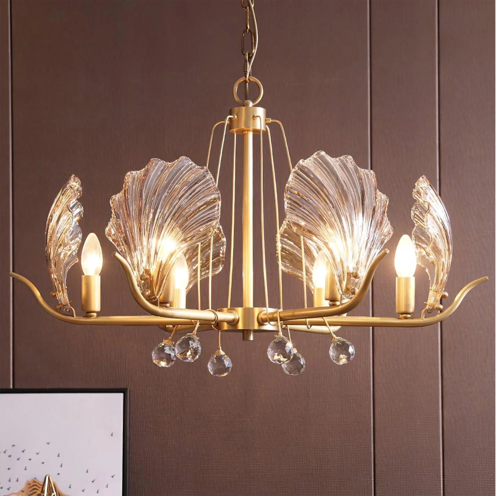 Modern Shell Glass Chandelier - Nuvé