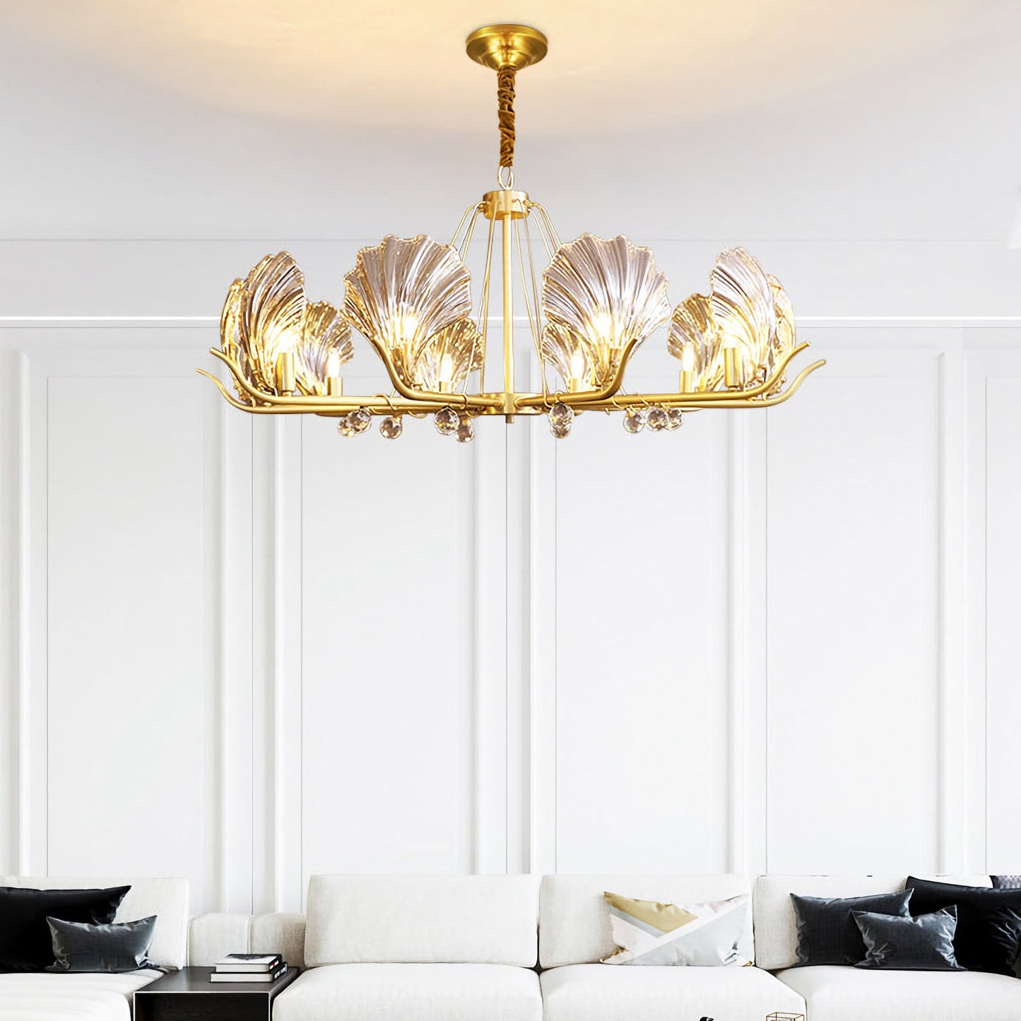 Modern Shell Glass Chandelier - Nuvé