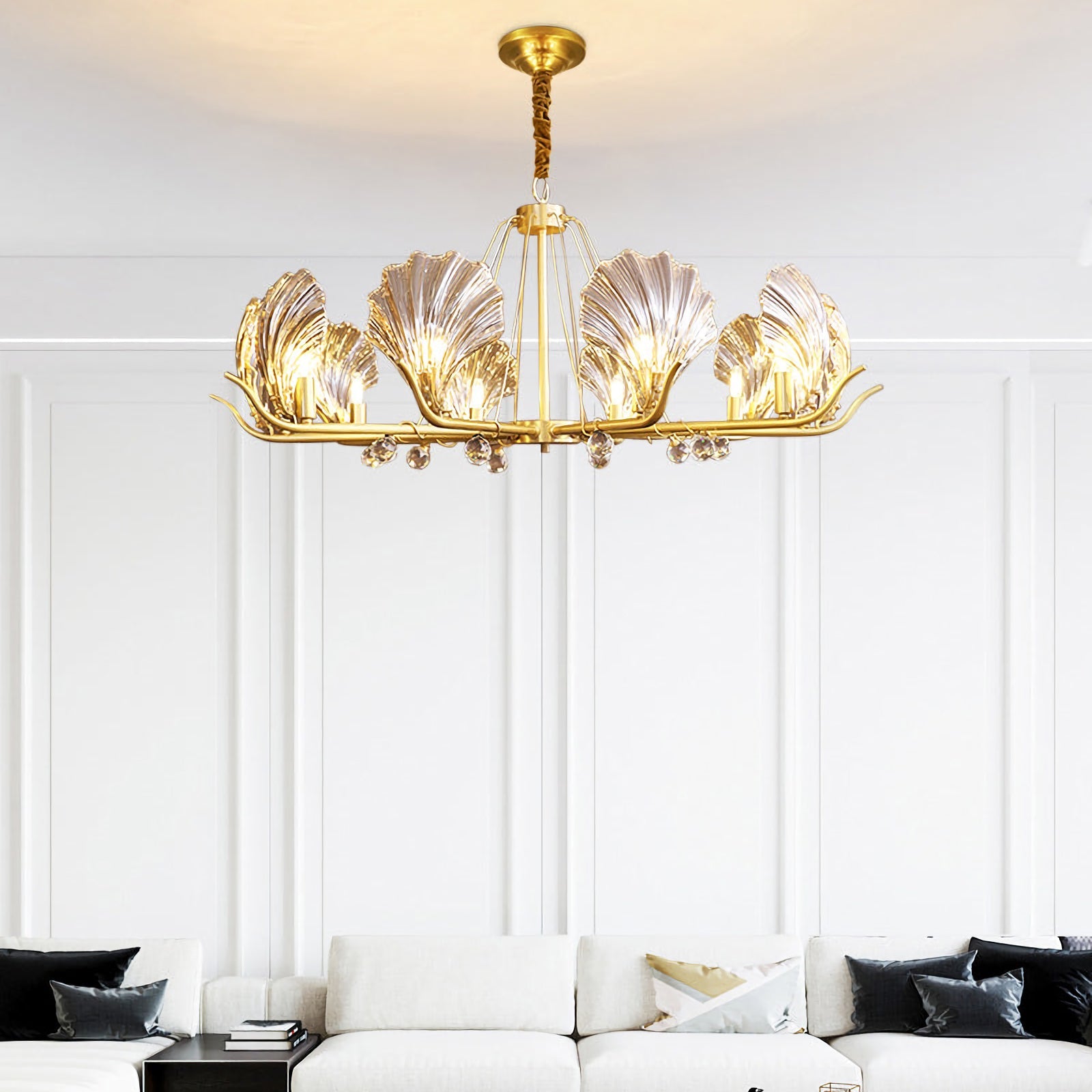 Modern Shell Glass Chandelier - Nuvé