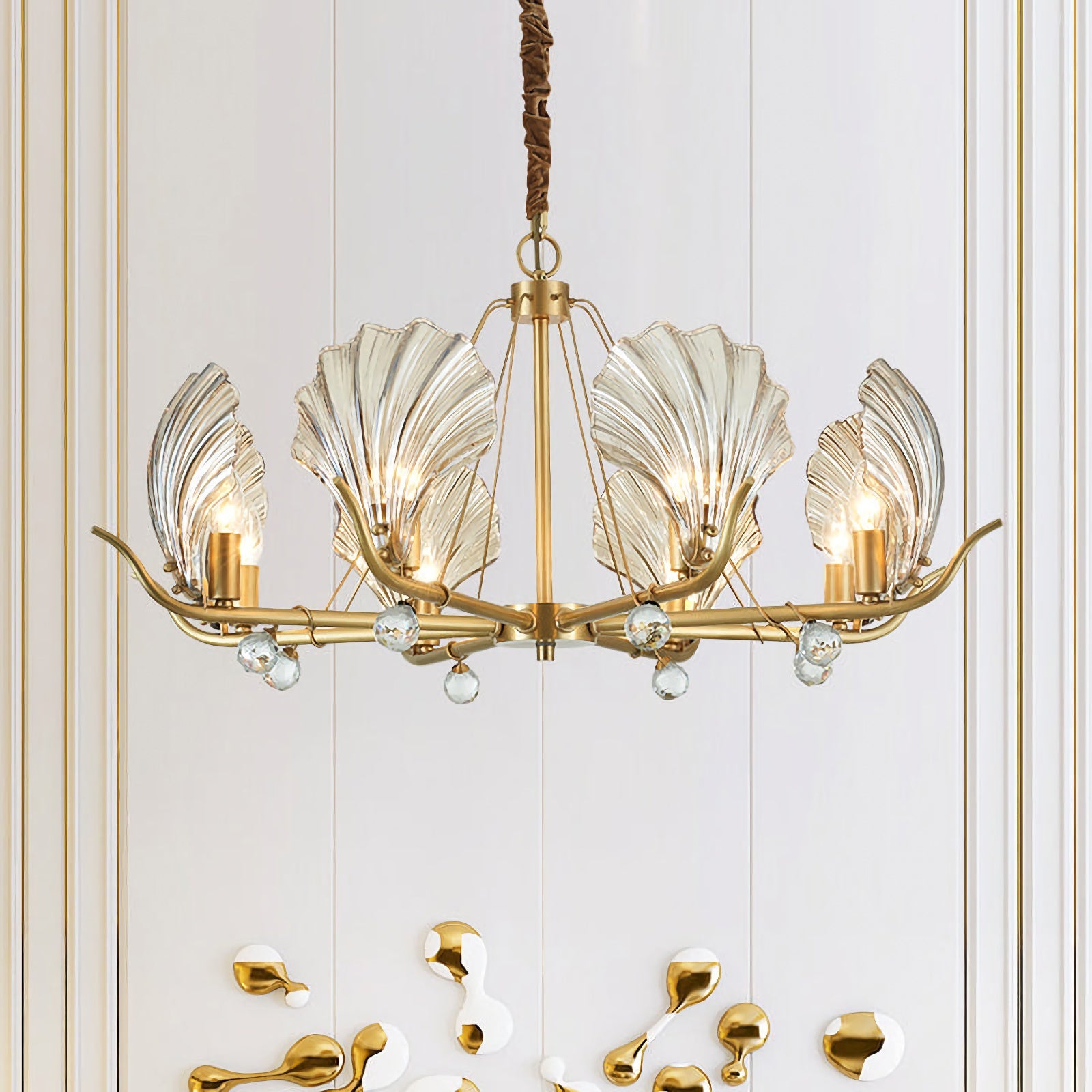 Modern Shell Glass Chandelier - Nuvé