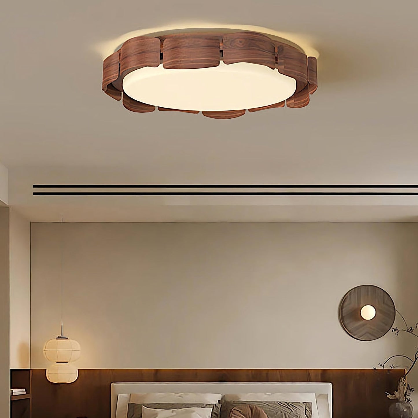 Modern Wabi-Sabi ceiling light by korewolamp featuring minimalist design and textured ceramic finish on a neutral background.