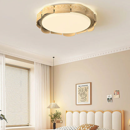 Modern Wabi-Sabi ceiling light by korewolamp featuring a minimalist, rustic design with textured ceramic shade and warm ambient lighting.