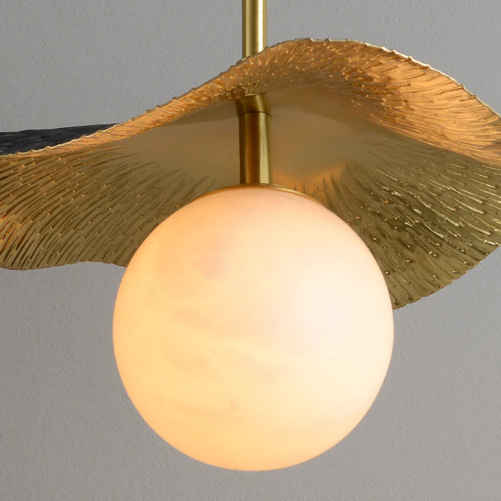 Alabaster Montera Brass Pendant Light - Nuvé