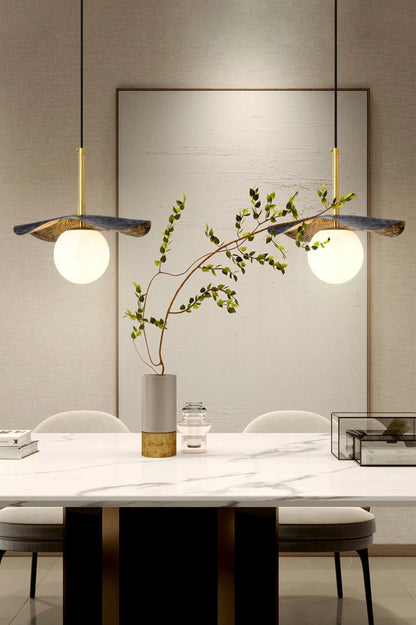 Alabaster Montera Brass Pendant Light - Nuvé