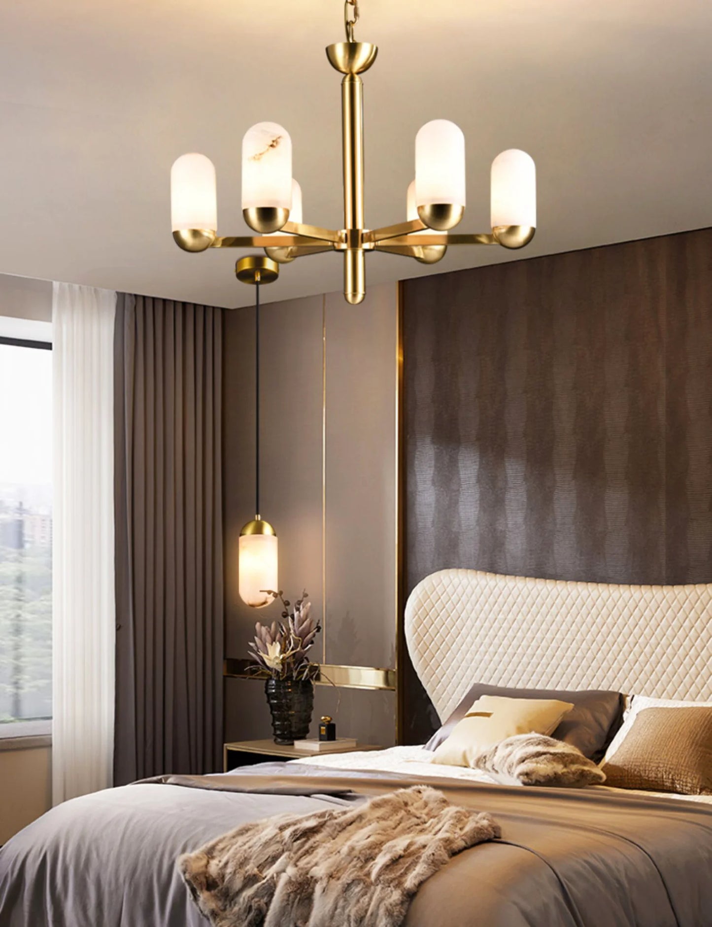 Moonshade Marble Chandelier - Nuvé
