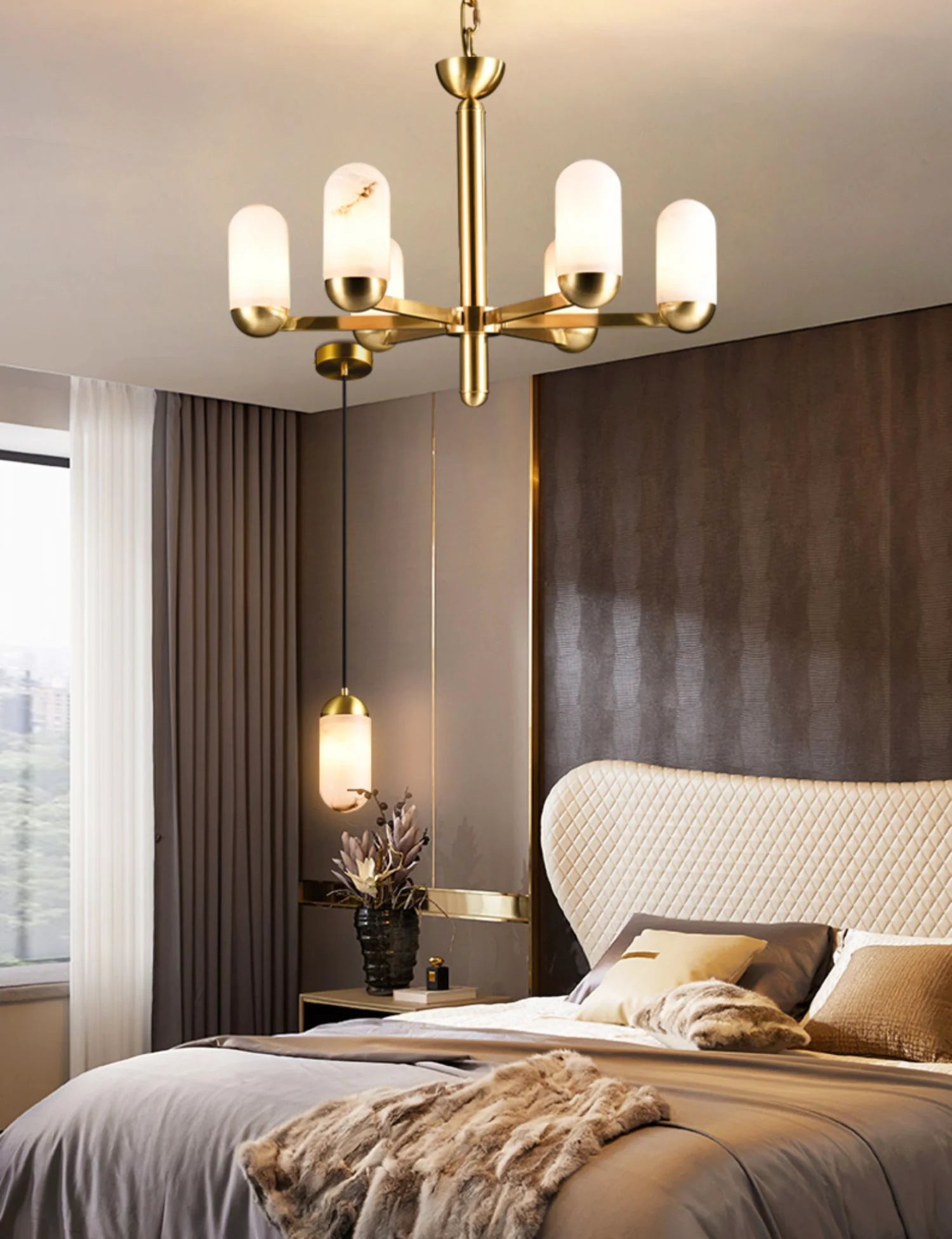 Moonshade Marble Chandelier - Nuvé