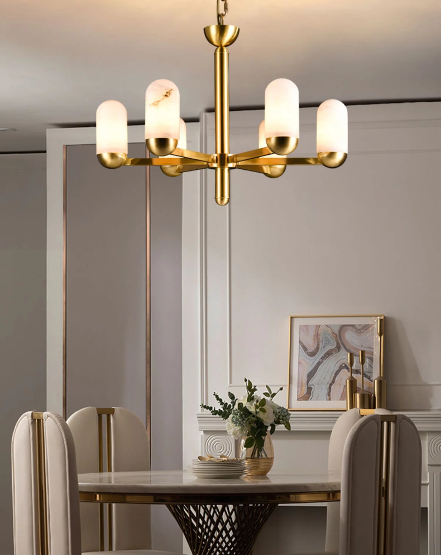 Moonshade Marble Chandelier - Nuvé
