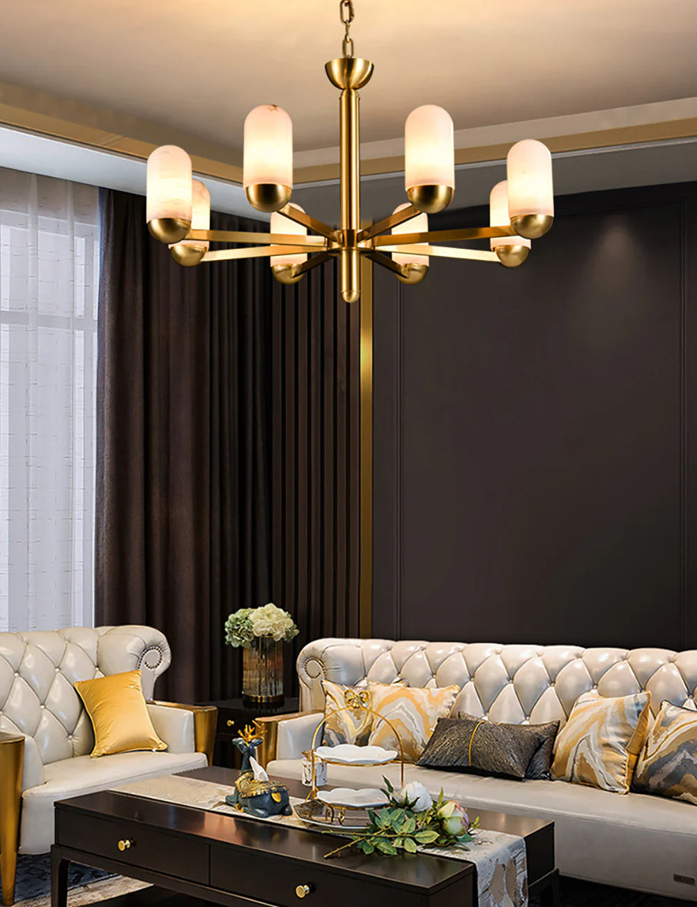 Moonshade Marble Chandelier - Nuvé