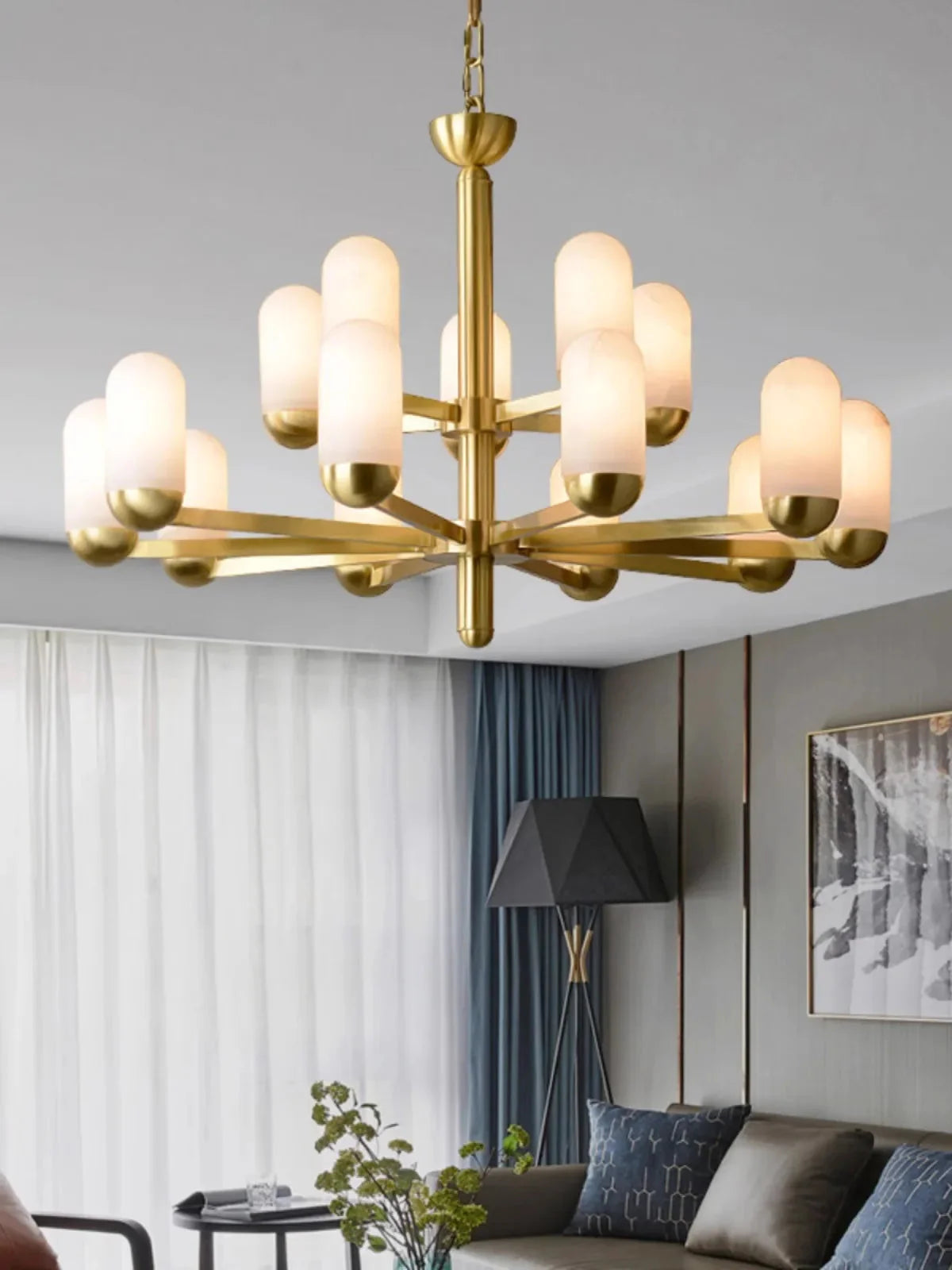 Moonshade Marble Chandelier - Nuvé