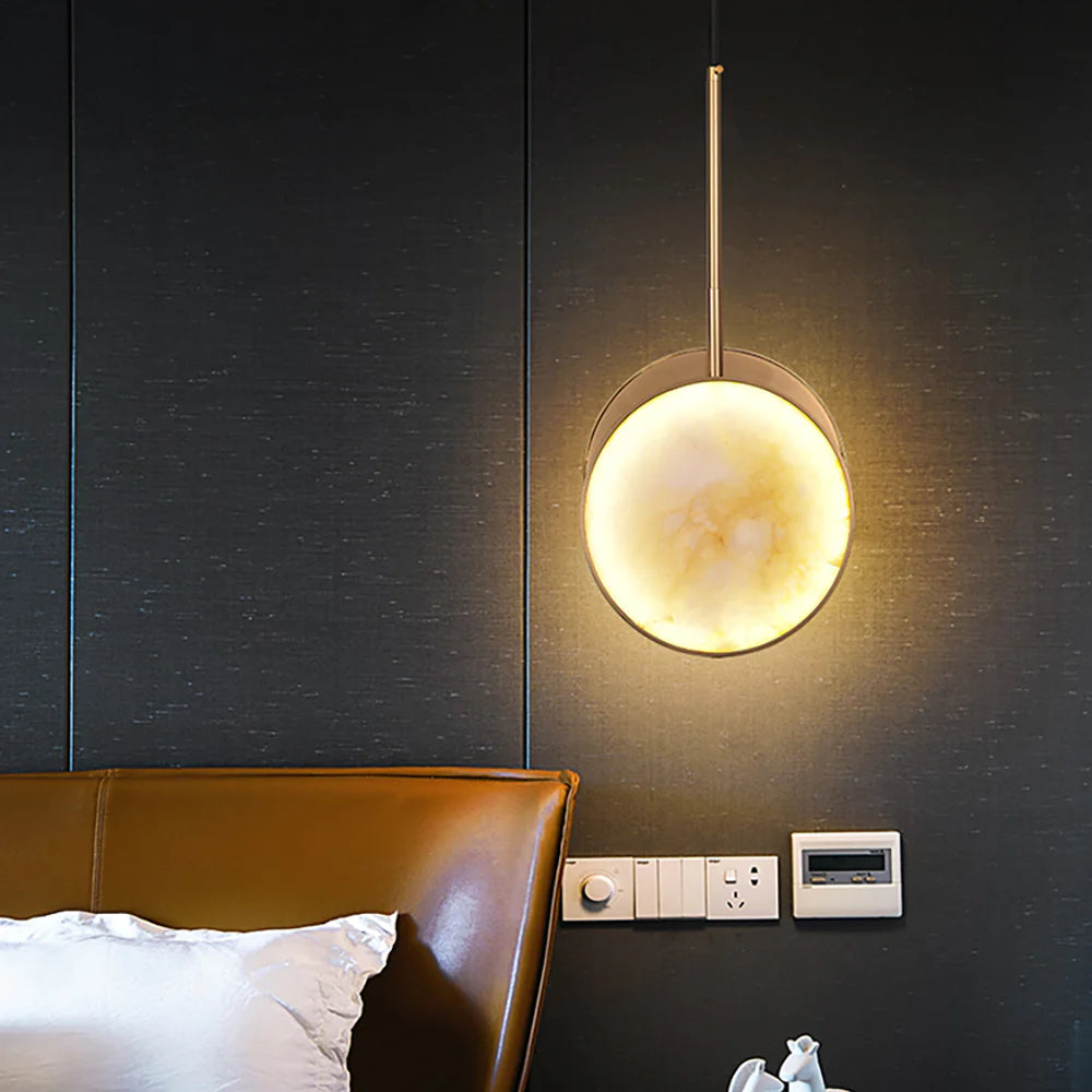 Moonshade Alabaster Pendant Light - Nuvé