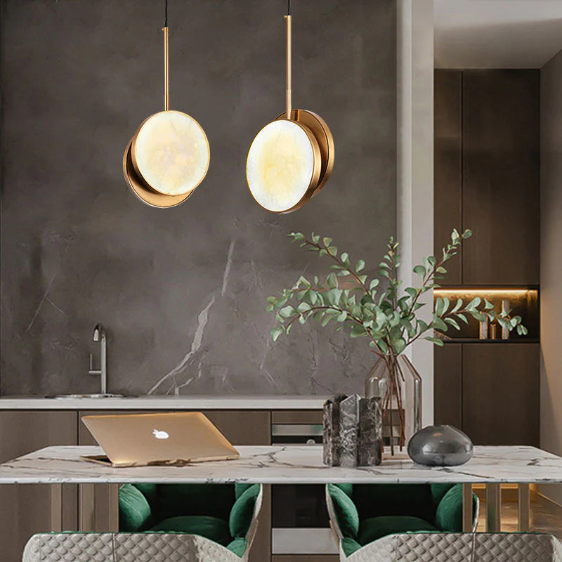 Moonshade Alabaster Pendant Light - Nuvé