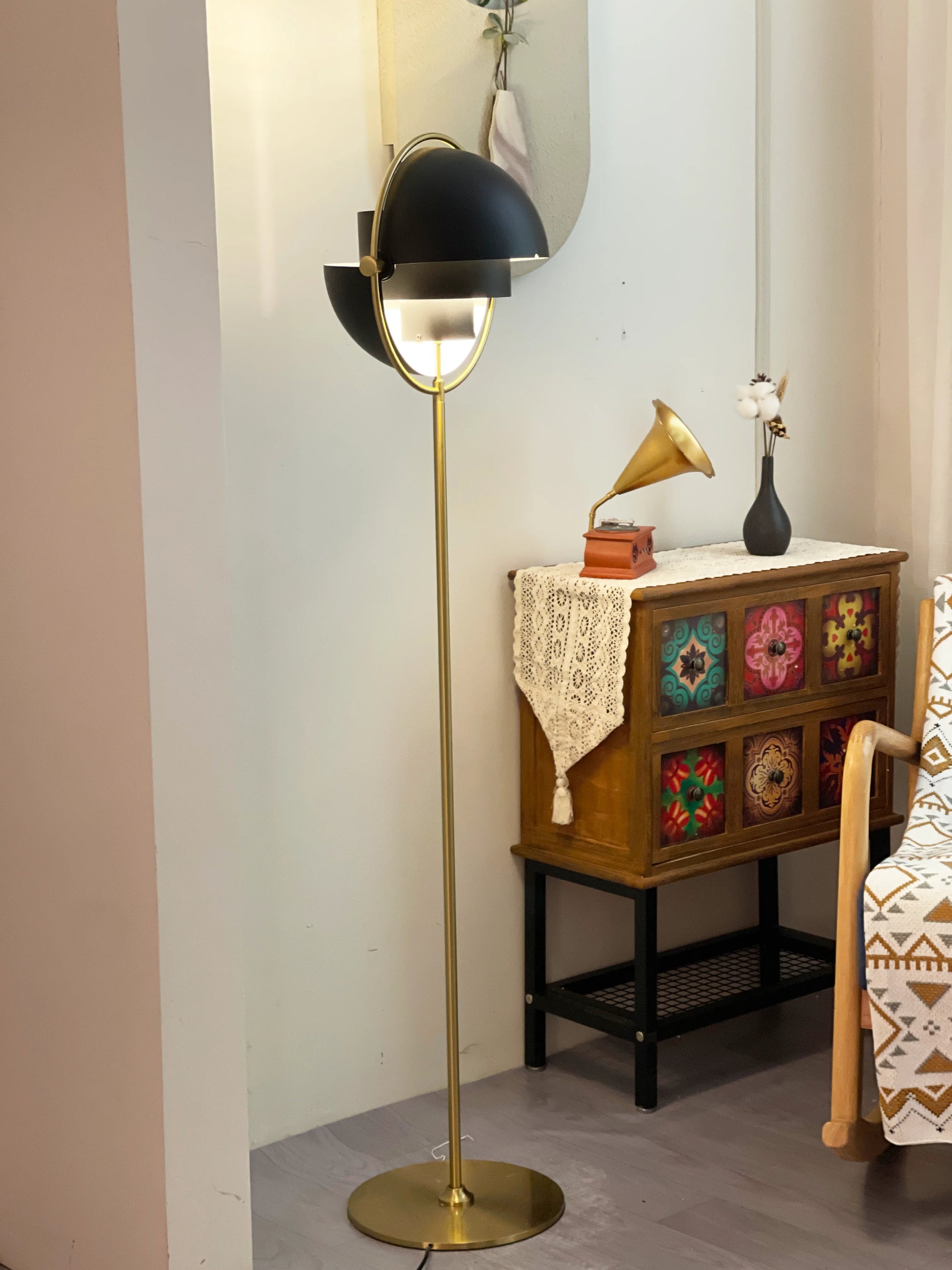 Multi-Lite Rotating Ball Floor Lamp - Nuvé