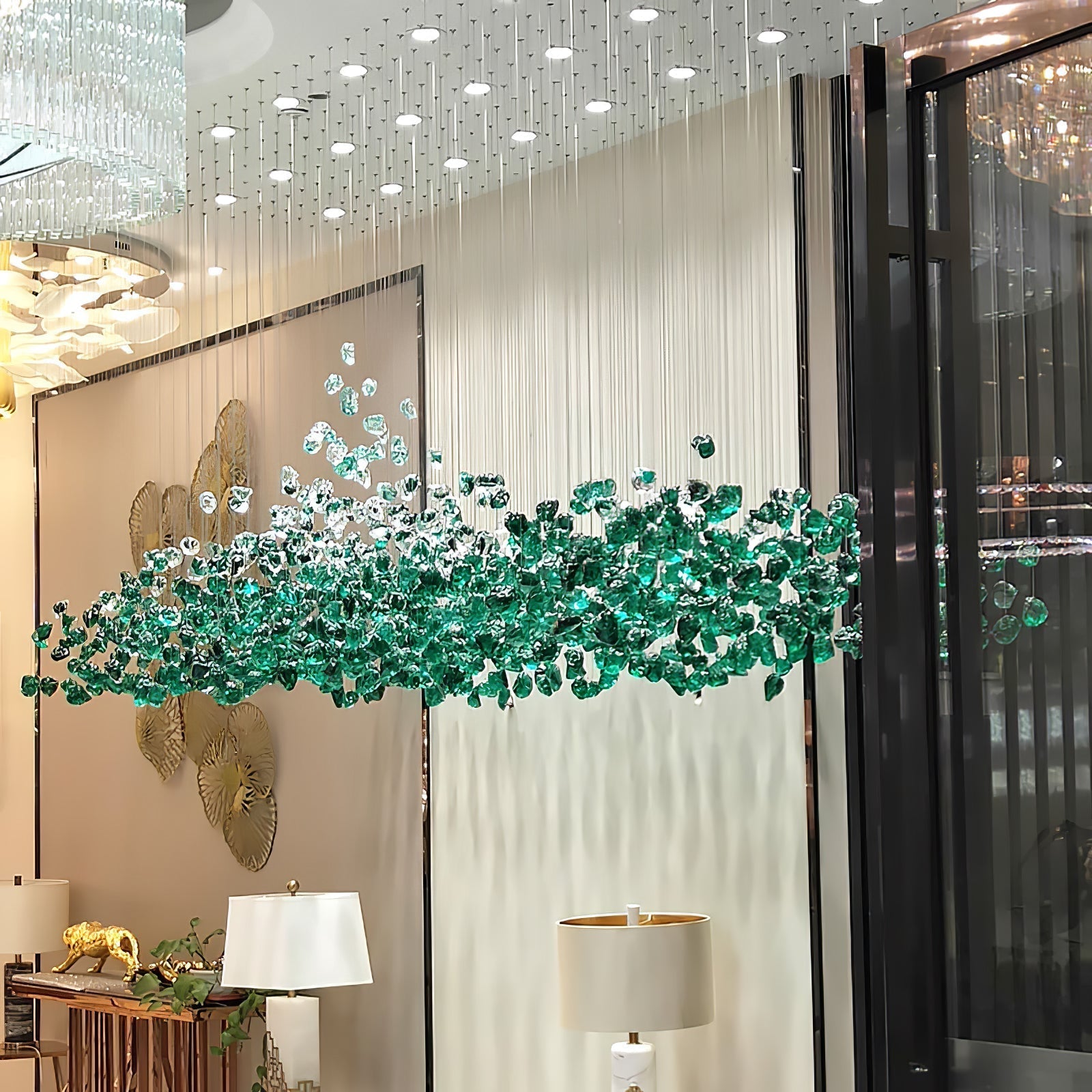 Multicolor Crystal Stone Chandelier - Nuvé