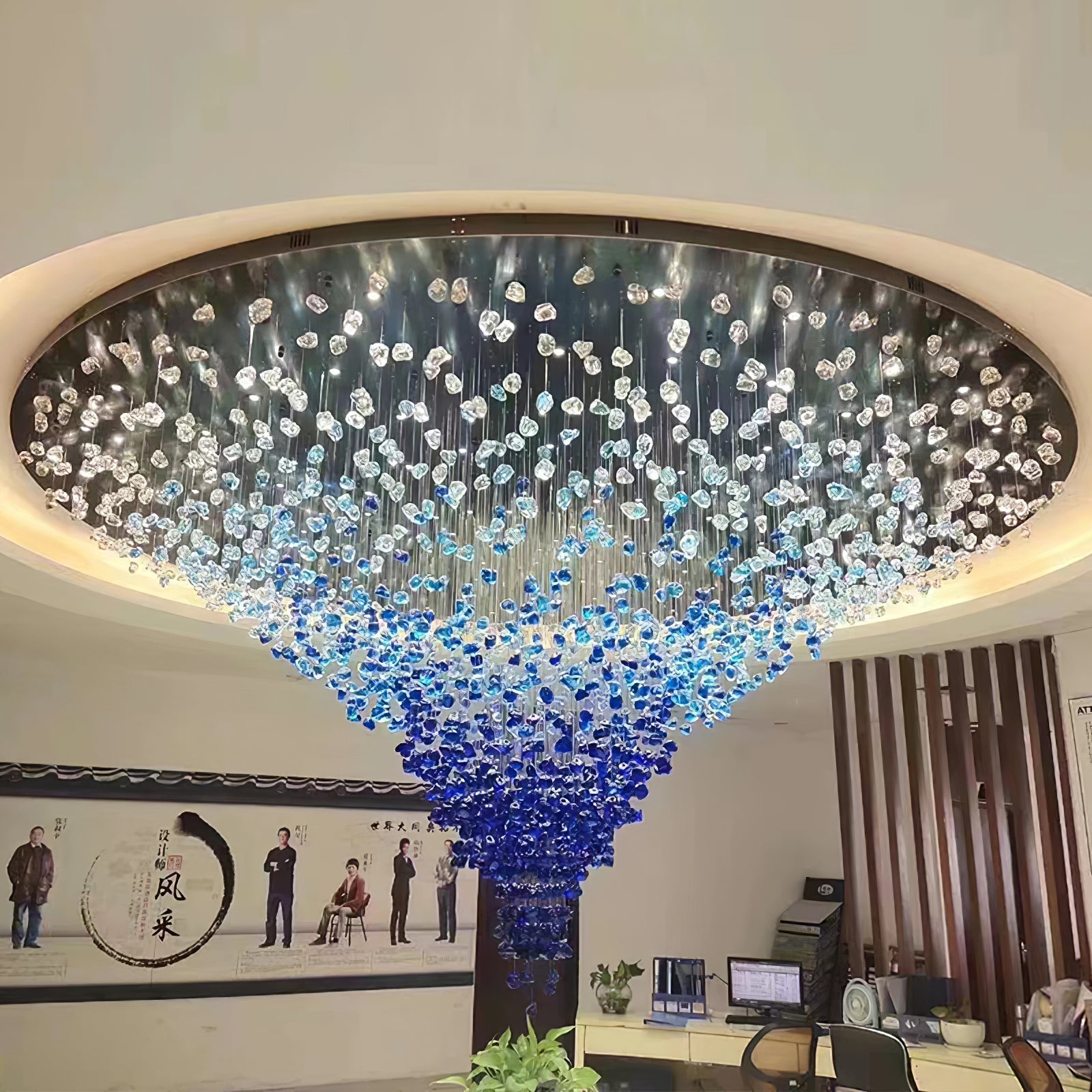 Multicolor Crystal Stone Chandelier - Nuvé