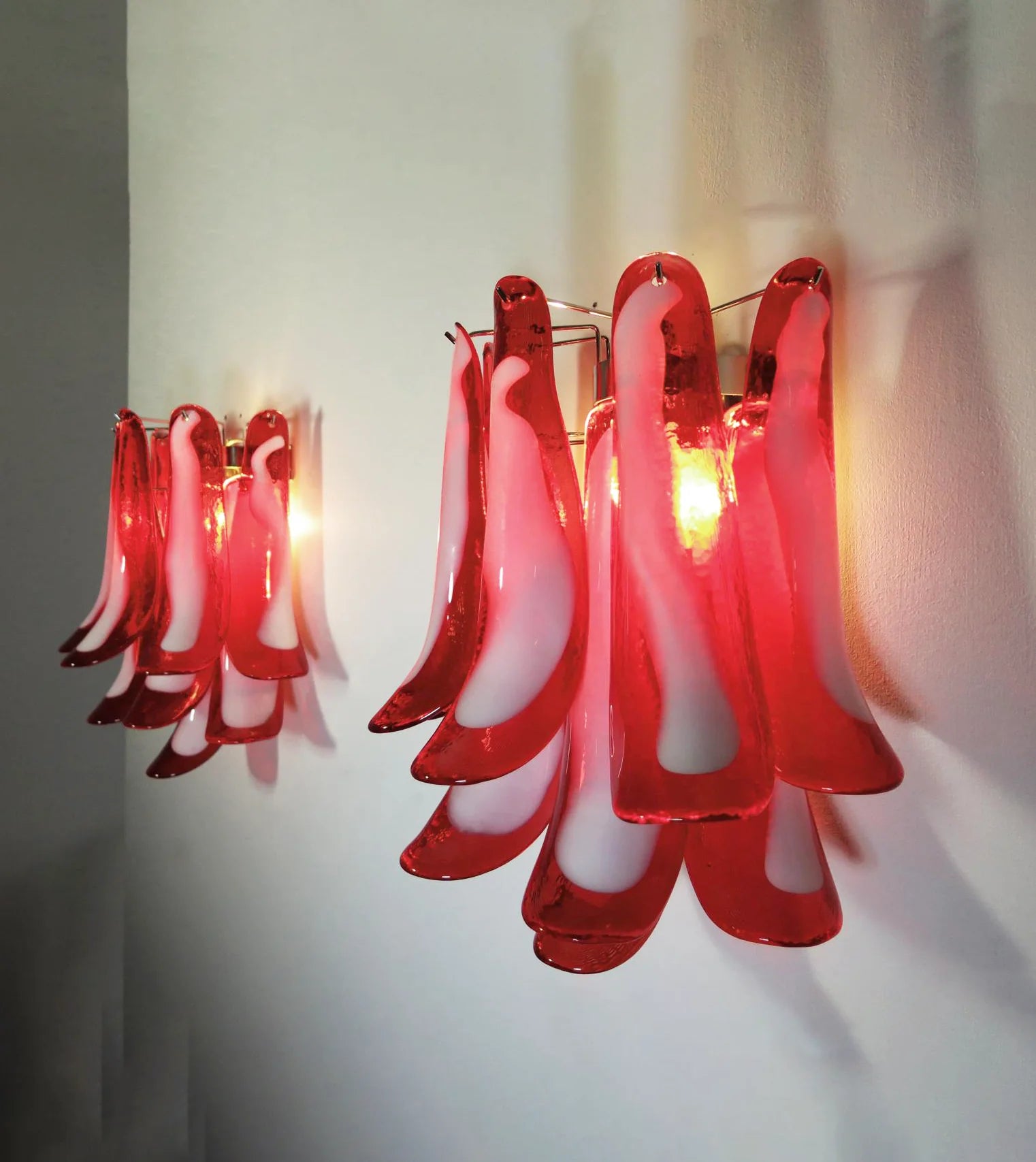 Vintage Murano Red Wall Lights - Nuvé