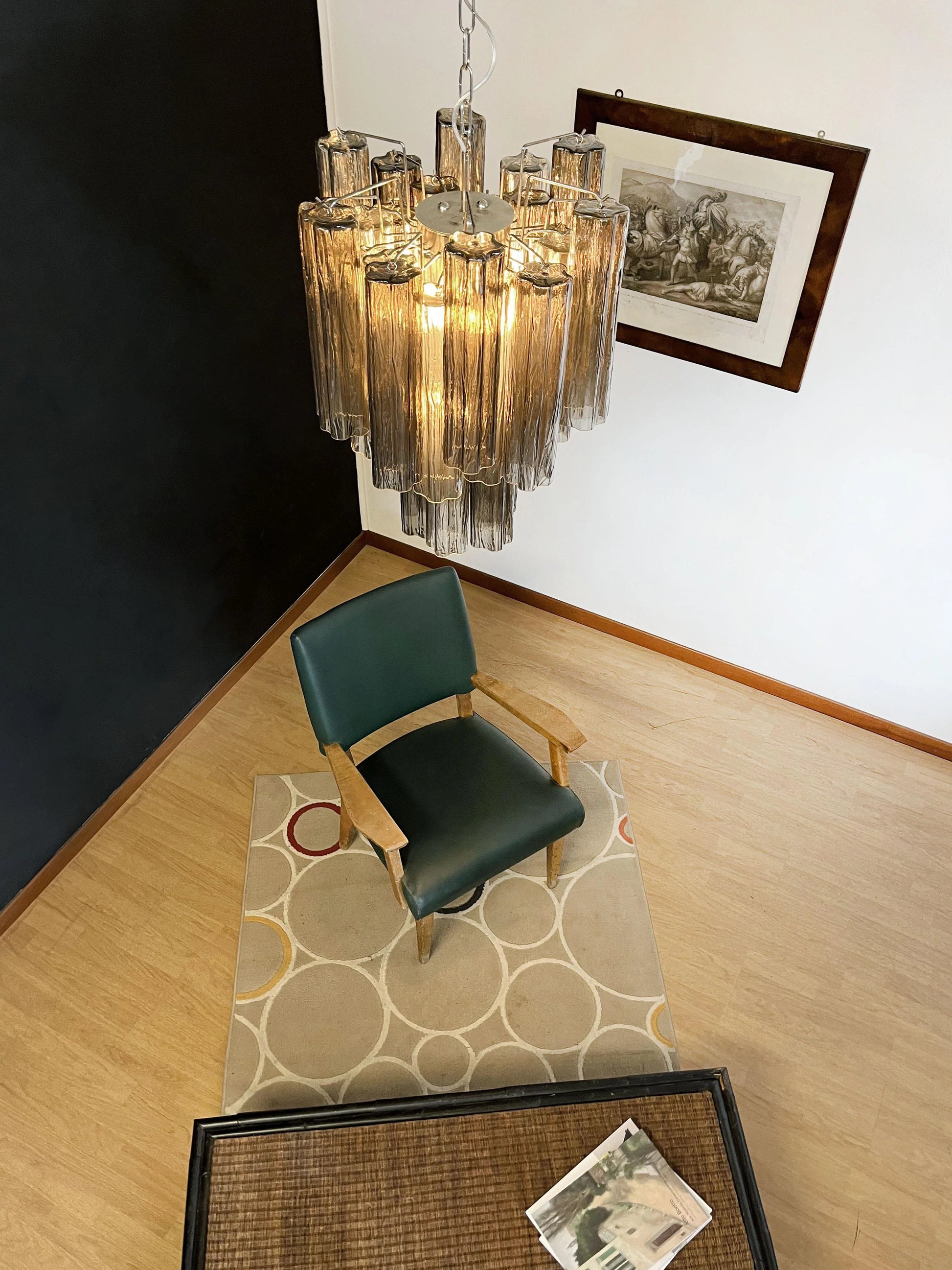 Fantastic Smoked Murano Glass Tube Chandelier - Nuvé