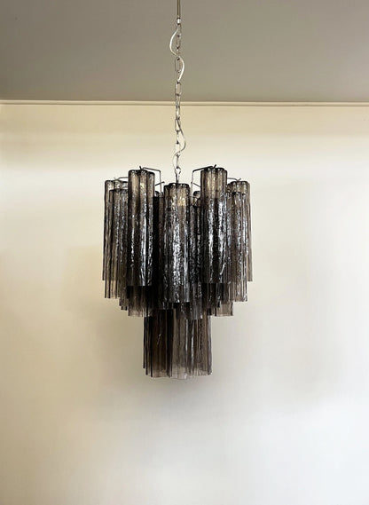 Fantastic Smoked Murano Glass Tube Chandelier - Nuvé