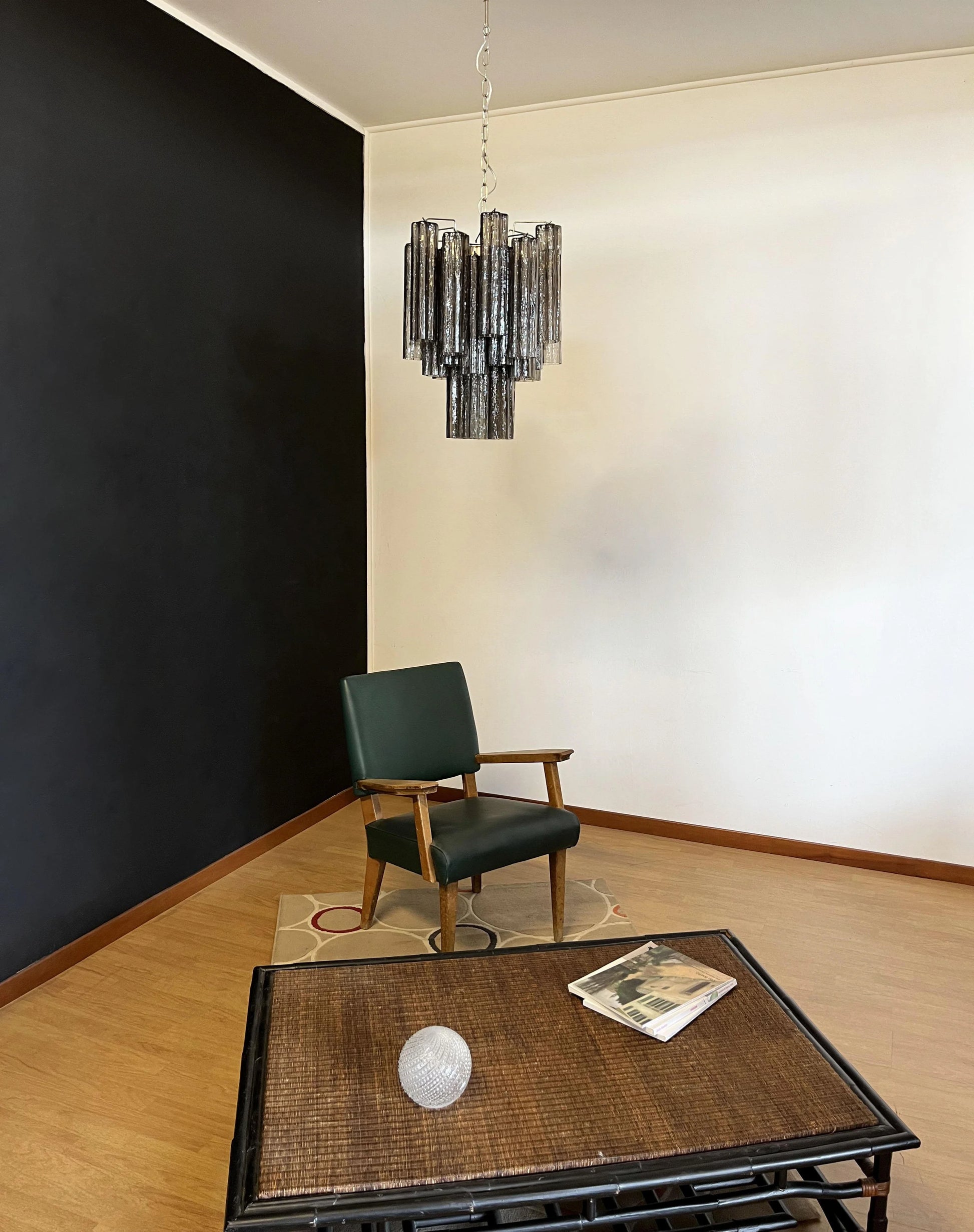 Fantastic Smoked Murano Glass Tube Chandelier - Nuvé