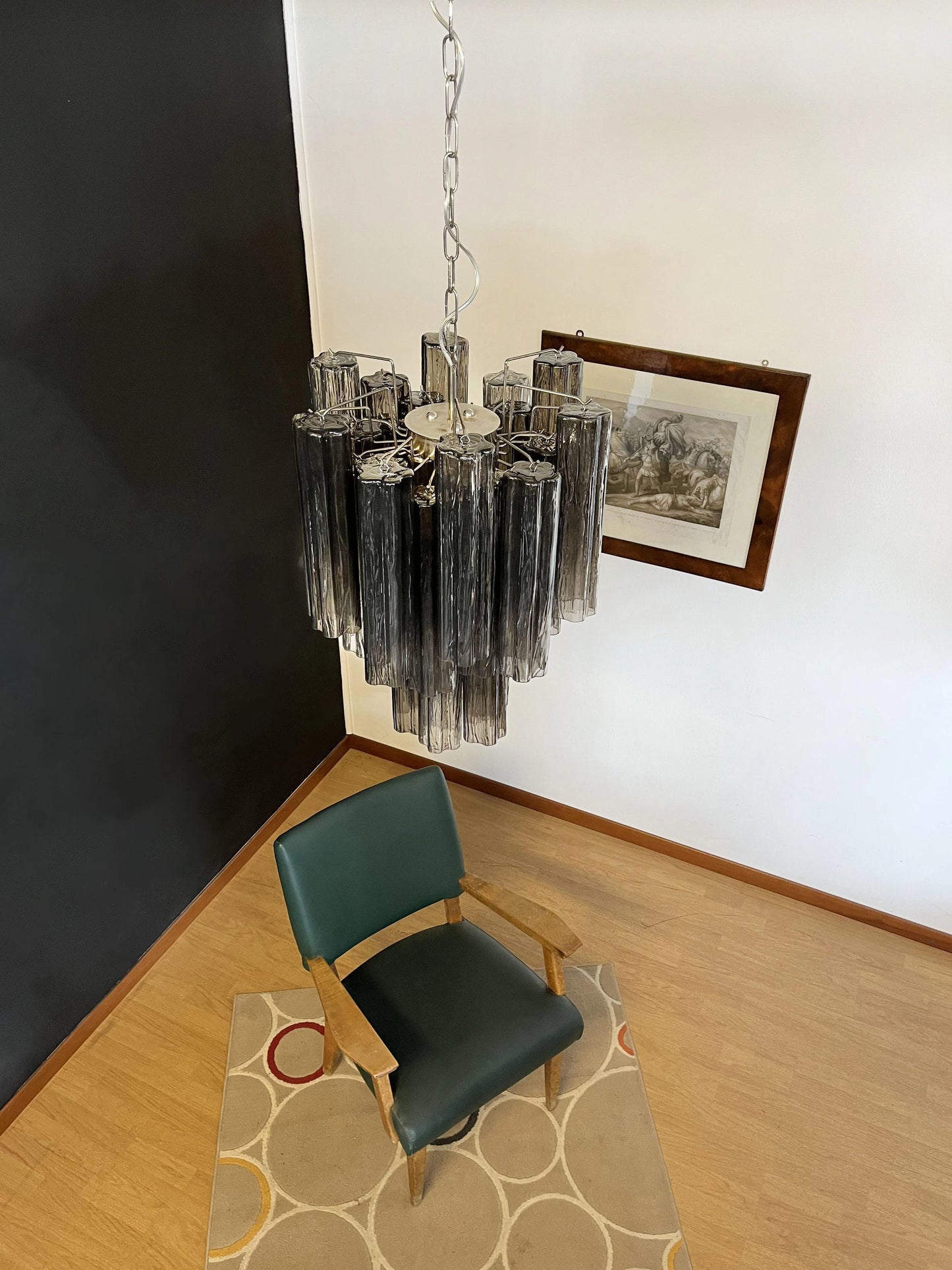 Fantastic Smoked Murano Glass Tube Chandelier - Nuvé