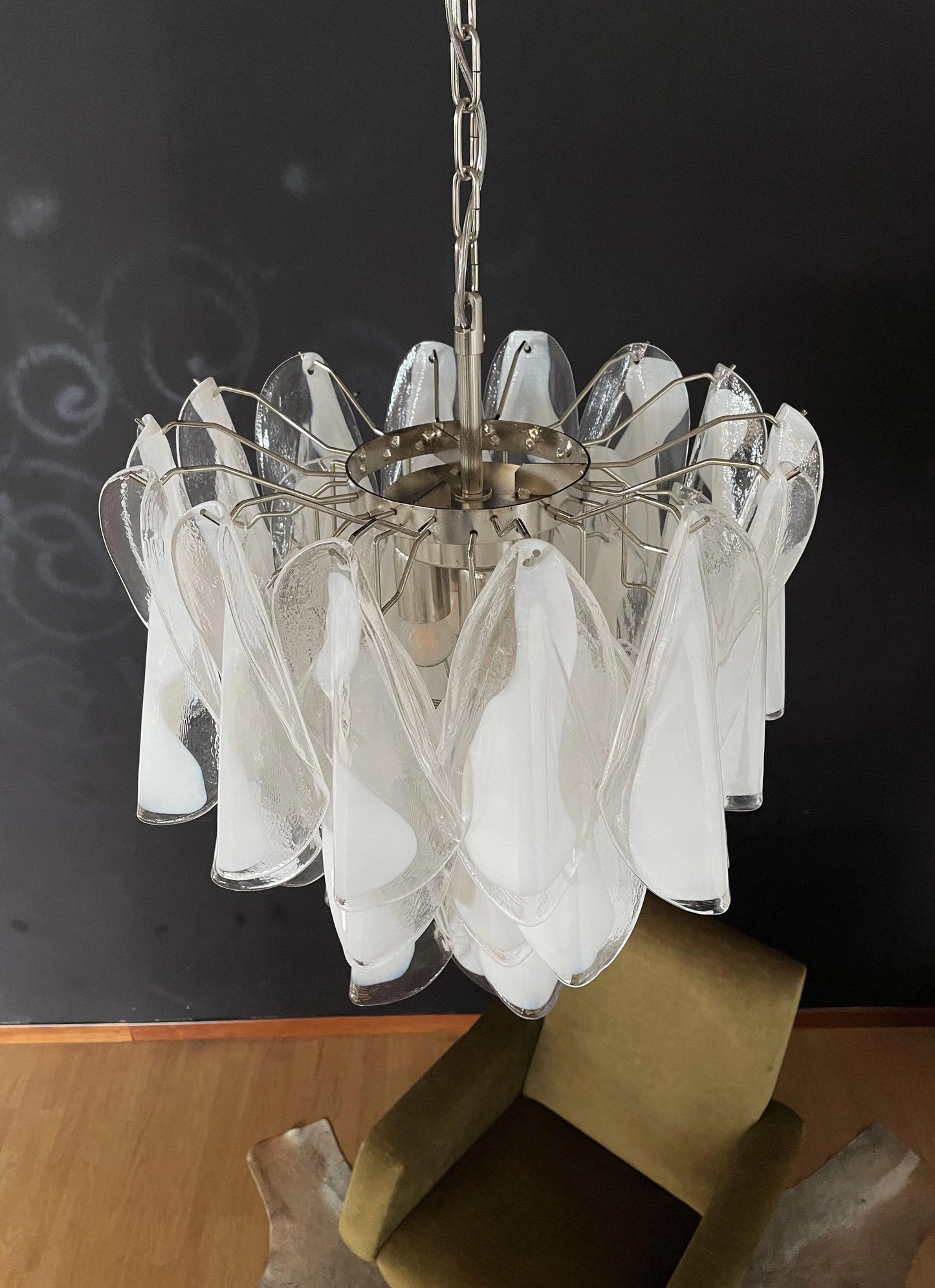 Vintage Murano Rondini Glass Chandelier - Nuvé