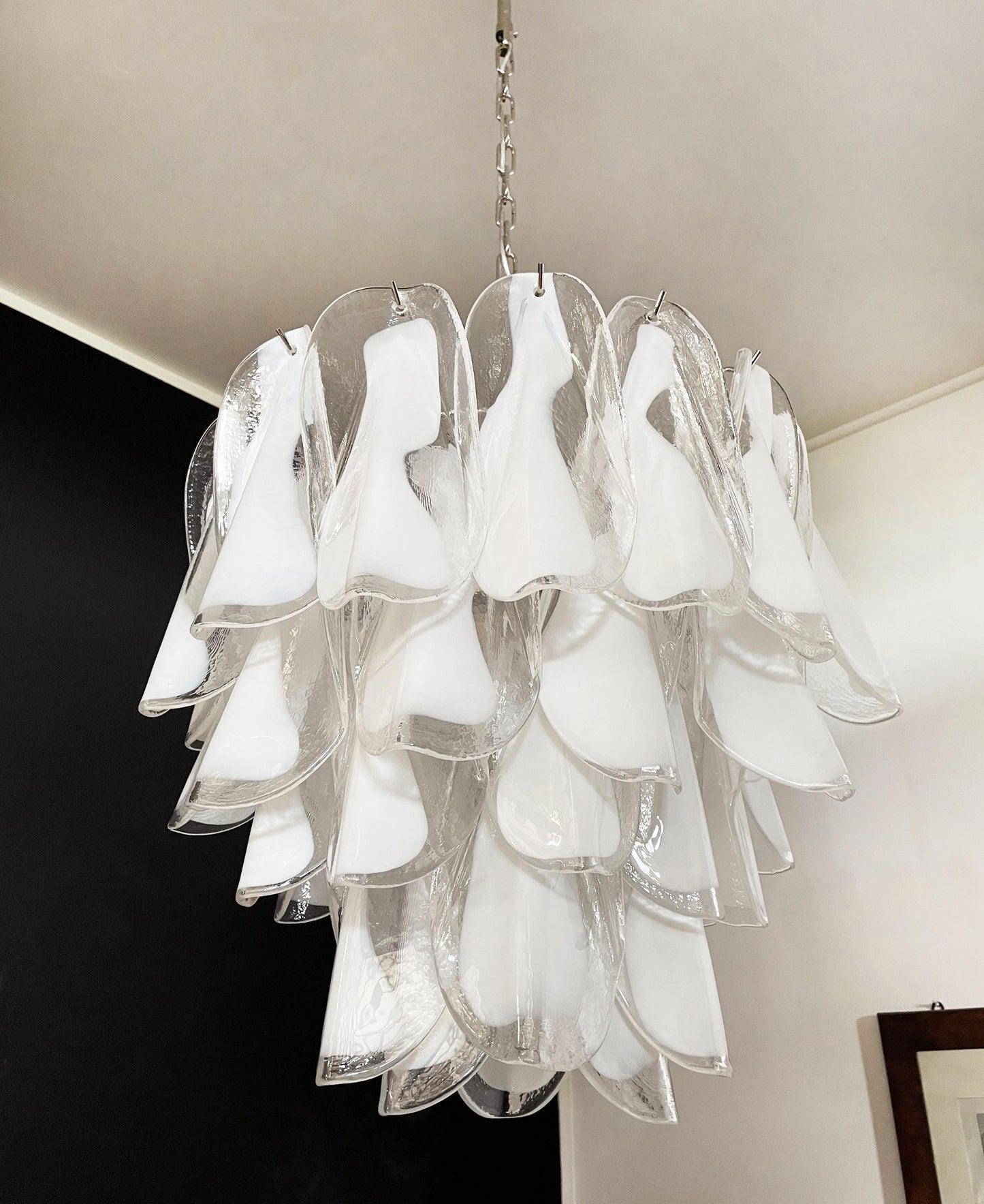 Vintage Murano Rondini Glass Chandelier - Nuvé