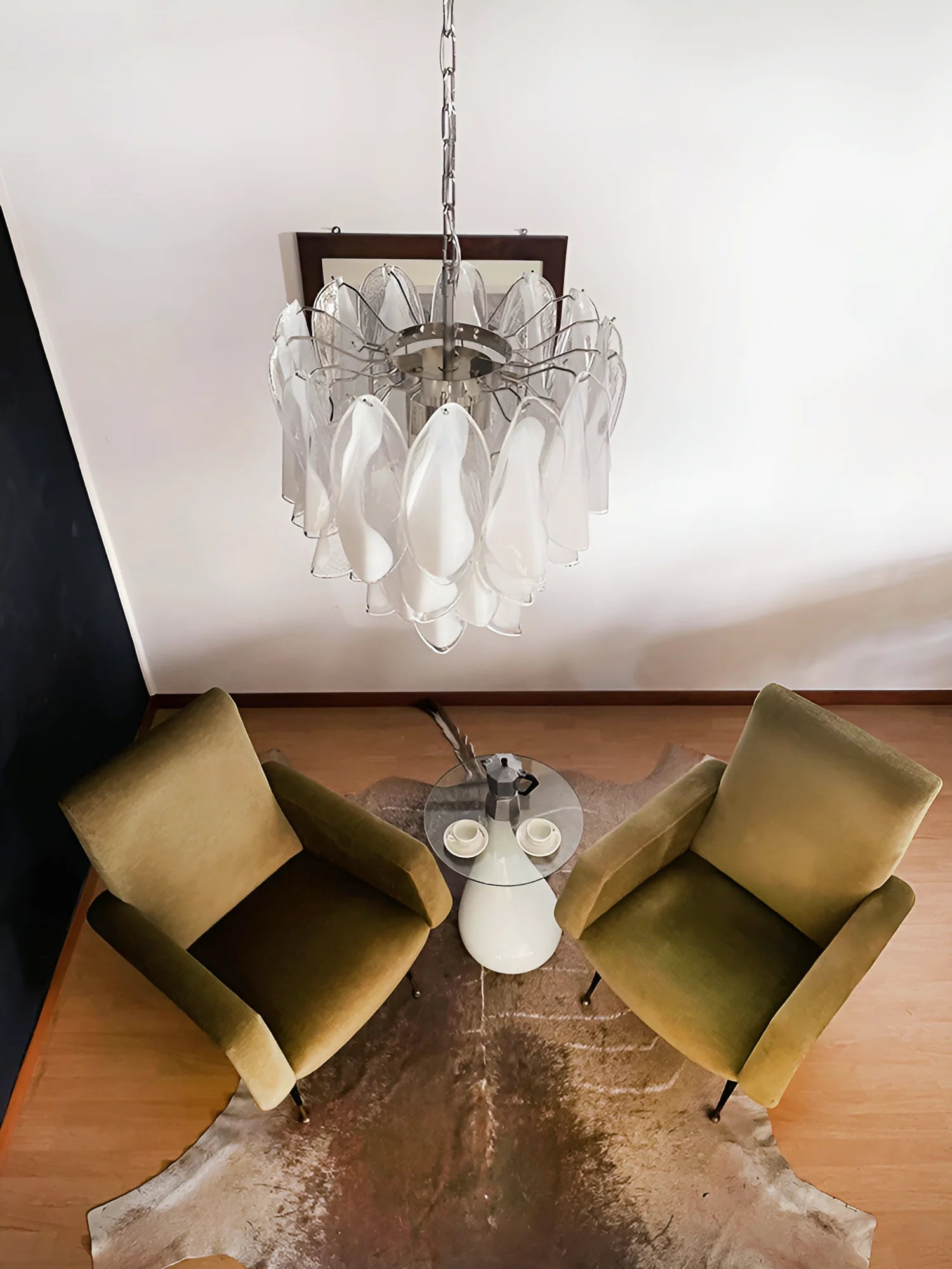 Vintage Murano Rondini Glass Chandelier - Nuvé