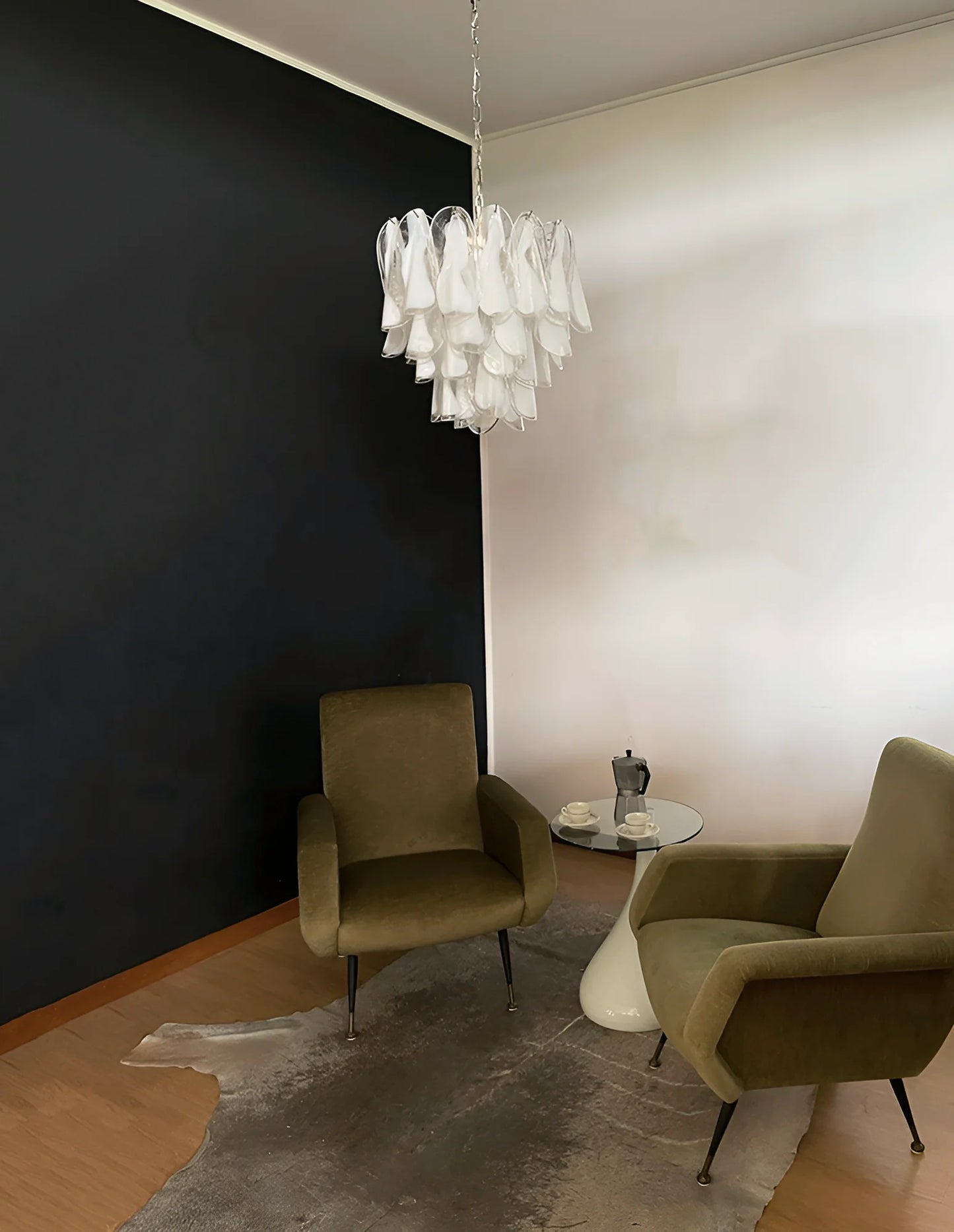 Vintage Murano Rondini Glass Chandelier - Nuvé
