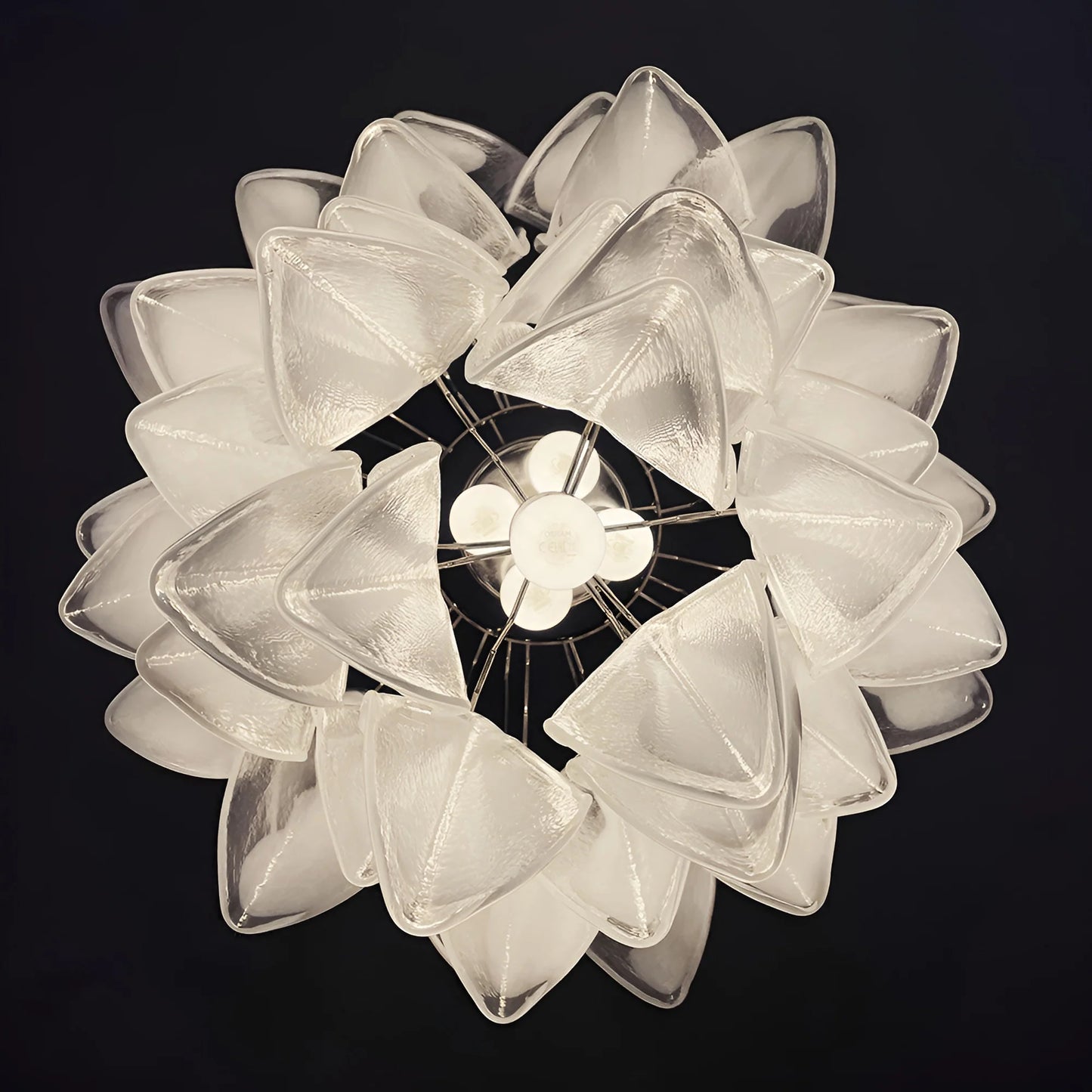Vintage Murano Rondini Glass Chandelier - Nuvé