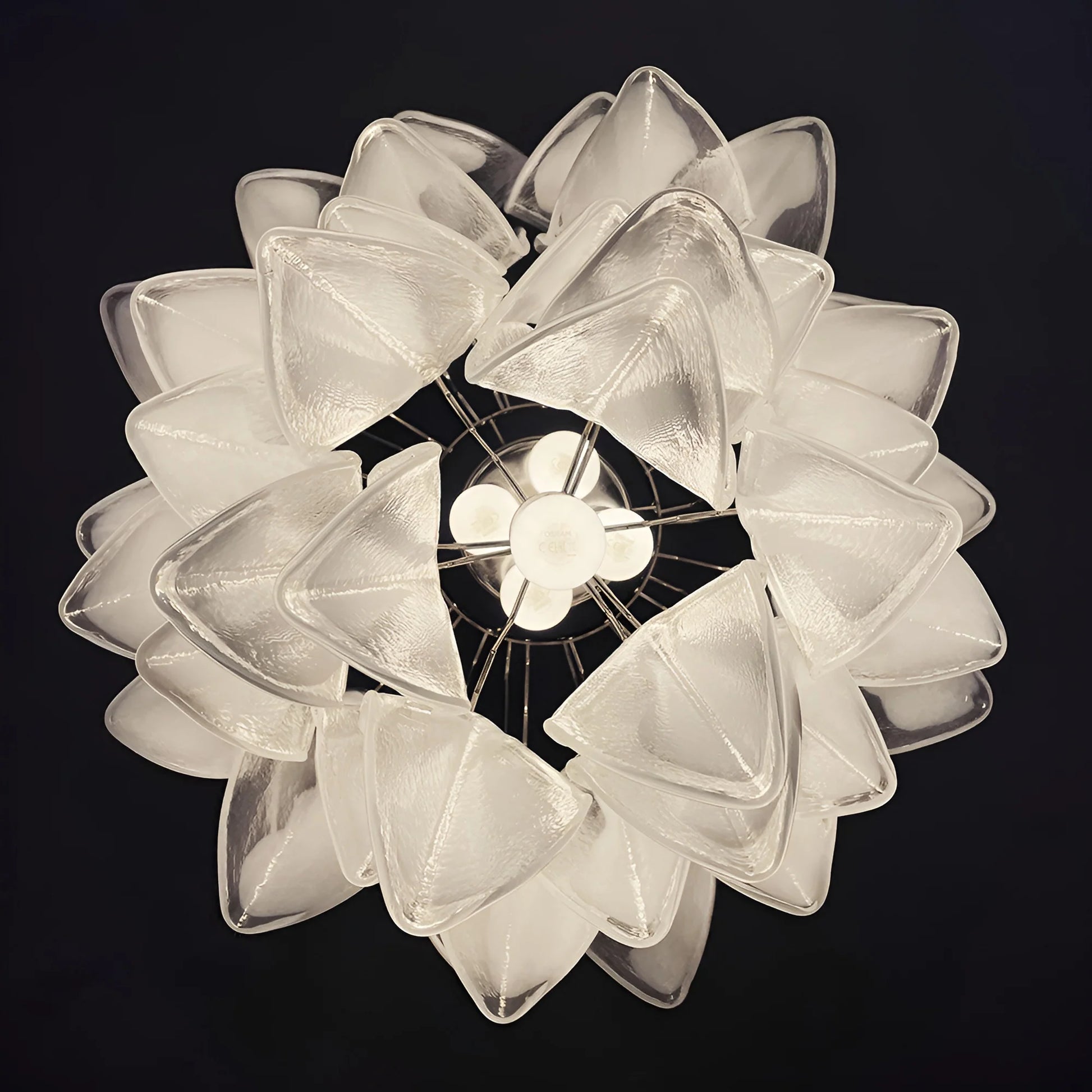 Vintage Murano Rondini Glass Chandelier - Nuvé