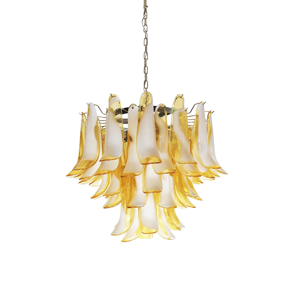 Vintage Caramels Glass Murano Petals Chandelier - Nuvé