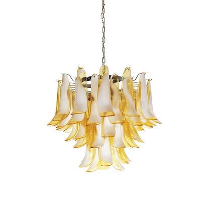 Vintage Caramels Glass Murano Petals Chandelier - Nuvé