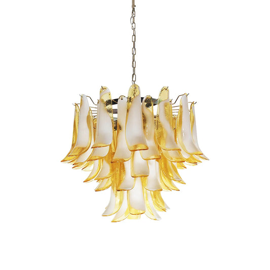 Vintage Caramels Glass Murano Petals Chandelier - Nuvé